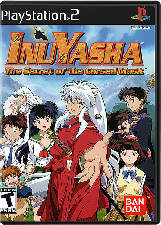 Inuyasha Secret of the Cursed Mask cover art for PlayStation 2 (PS2) video game