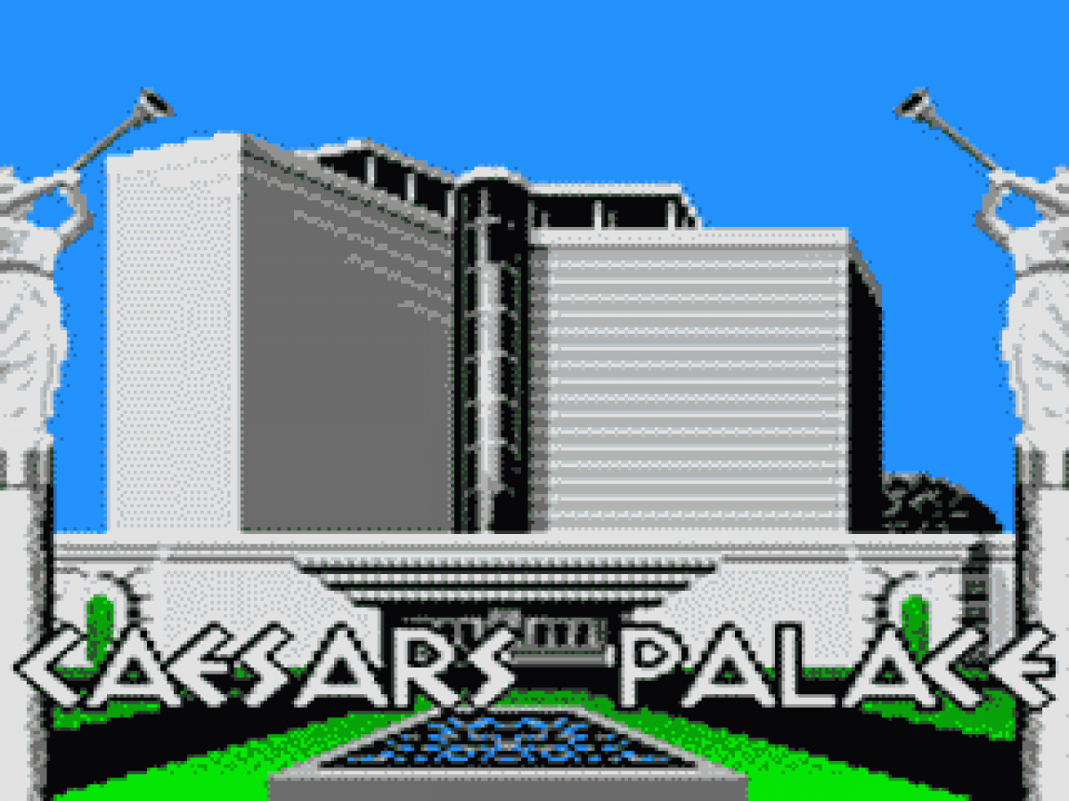Caesar's Palace title screen for Sega Game Gear (GG) video game