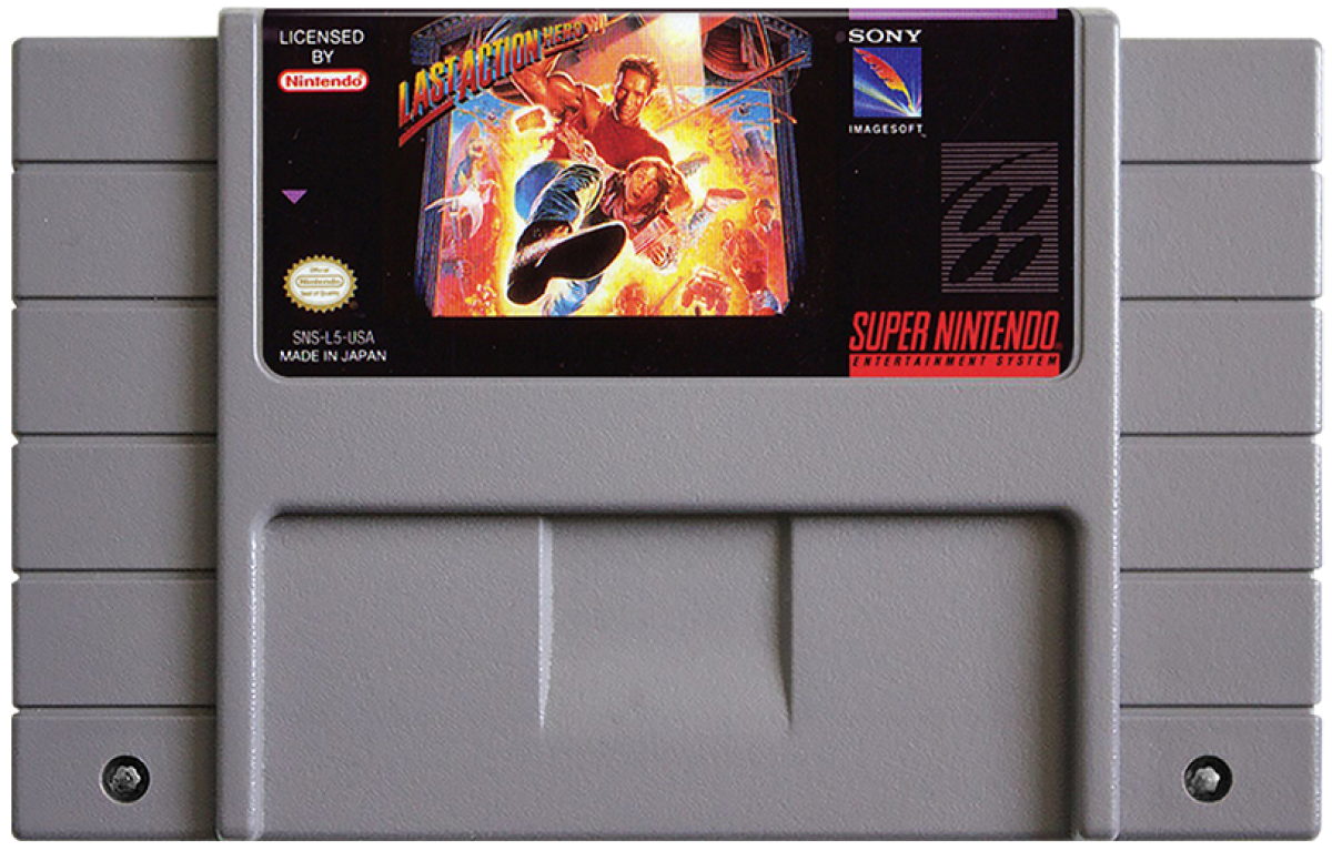 Last Action Hero cartridge for Super Nintendo Entertainment System (SNES) retro video game