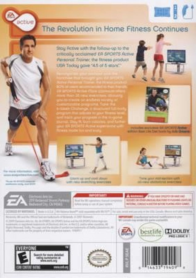 EA Sports Active: More Workouts back cover art for Nintendo Wii (Wii) video game