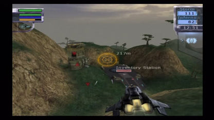 Tribes: Aerial Assault – PlayStation 2 (PS2) video game gameplay, sci-fi multiplayer shooter.