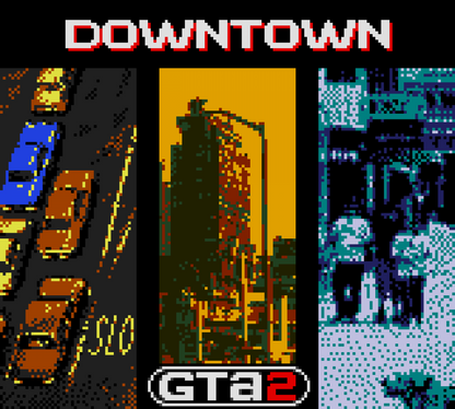 Grand Theft Auto 2 GTA2 Nintendo Game Boy Color GBC for action adventure retro video game fans featuring top down open world gameplay vehicle theft criminal missions fast paced combat urban exploration classic handheld gaming collectible gaming appeal gameplay