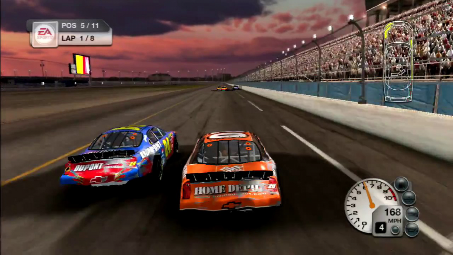 NASCAR 08 – PlayStation 2 (PS2) stock car racing sports video game gameplay