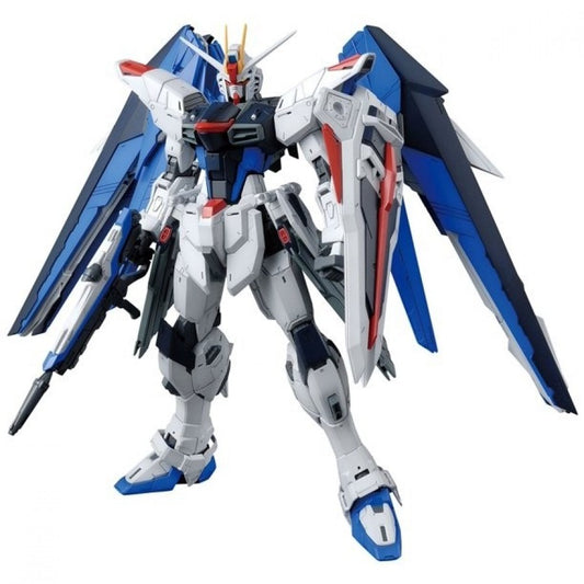 ZGMF-X10A Freedom Gundam Ver 2.0 Bandai MG model kit, Master Grade Gunpla, Gundam SEED mobile suit, detailed buildable mecha collectible pose powerful figure