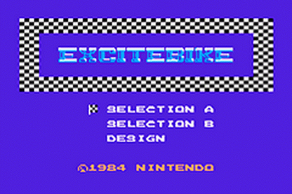 Excitebike: Classic NES Series start menu for Game Boy Advance (GBA) video game