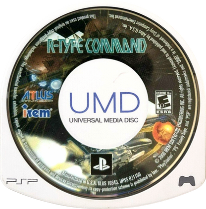 R-Type Command PlayStation Portable PSP for strategy video game fans featuring turn based space warfare tactical fleet battles iconic R-Type spacecraft sci fi campaign strategic mission planning alien enemy encounters deep combat mechanics collectible gaming appeal UMD disc