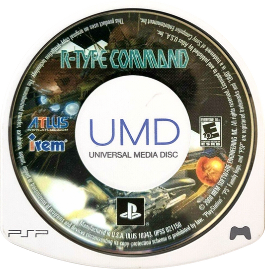 R-Type Command PlayStation Portable PSP for strategy video game fans featuring turn based space warfare tactical fleet battles iconic R-Type spacecraft sci fi campaign strategic mission planning alien enemy encounters deep combat mechanics collectible gaming appeal UMD disc