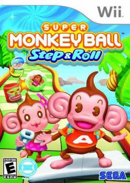 Super Monkey Ball: Step & Roll – Nintendo Wii (Wii) arcade platformer puzzle action video game cover art