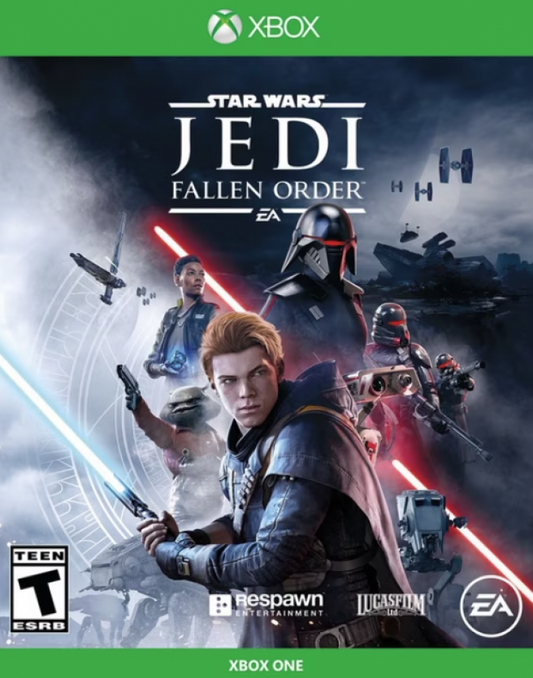 Star Wars Jedi: Fallen Order for Xbox One, cover art image for an action-adventure sci-fi video game