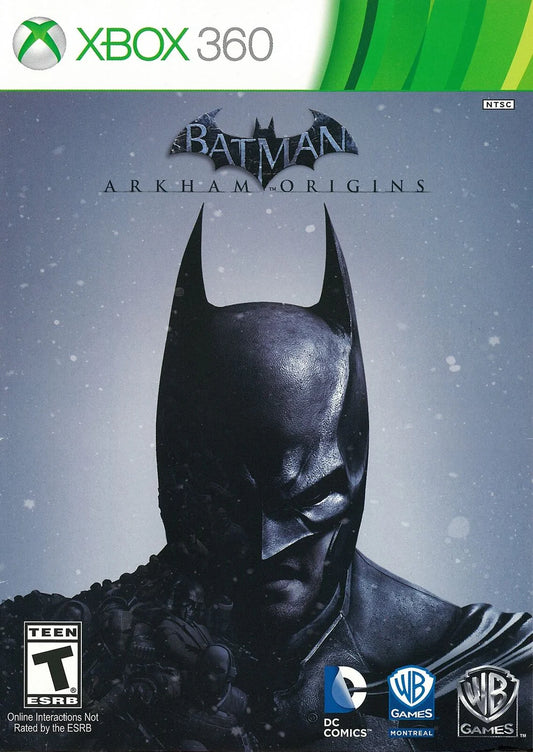Batman: Arkham Origins cover art for XBox 360 video game