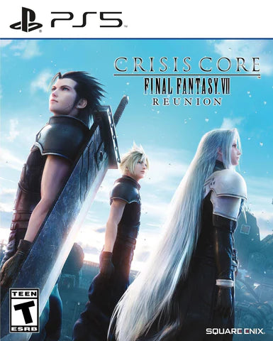 Crisis Core: Final Fantasy VII Reunion cover art for PlayStation 5 (PS5) action RPG video game