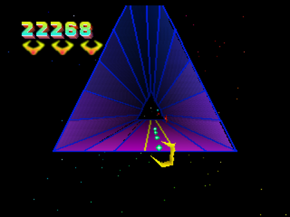 Tempest 2000 Atari Jaguar Tempest 2000 vector arcade shooter retro 90s tube shooter fast paced action game geometric tunnel combat classic arcade style gameplay collectible Jaguar game gameplay 