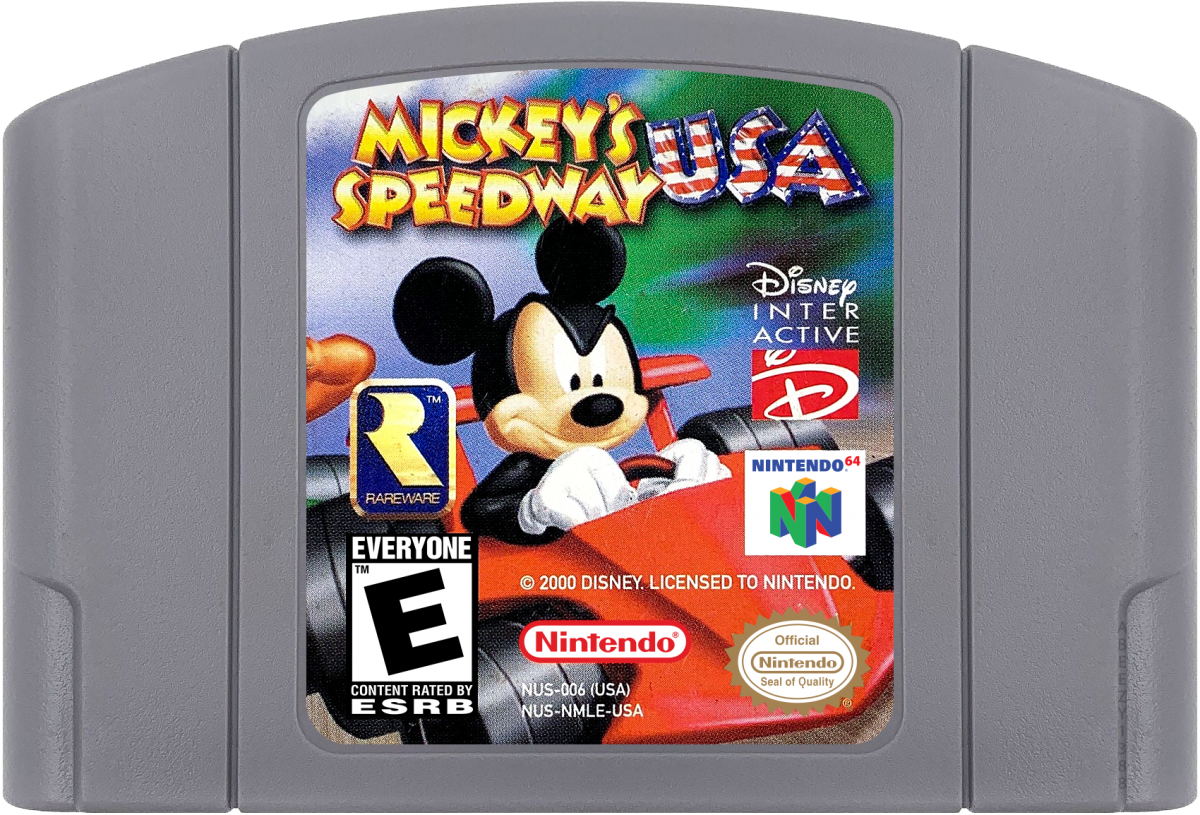 Mickey's Speedway USA 64 cartridge for Nintendo 64 N64 video game