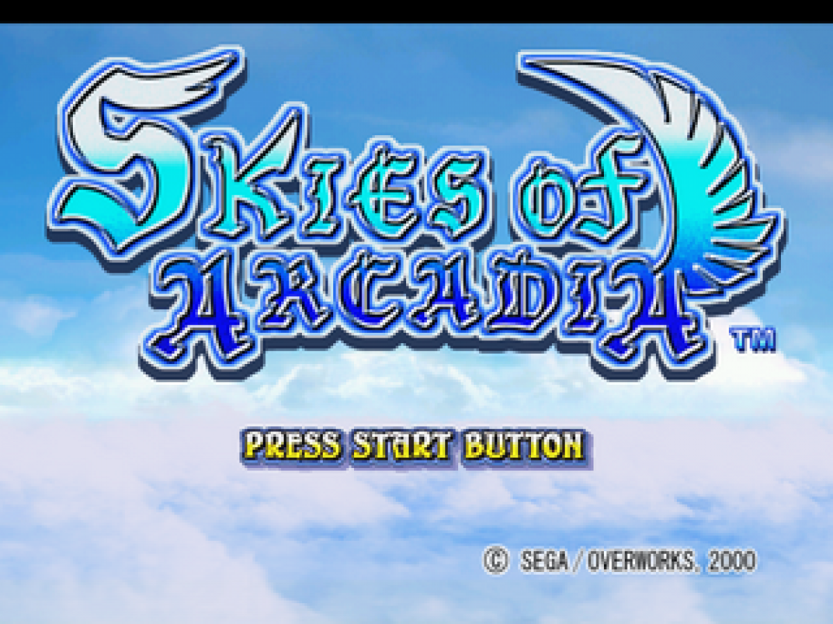 Skies of Arcadia Sega Dreamcast retro video game JRPG title screen