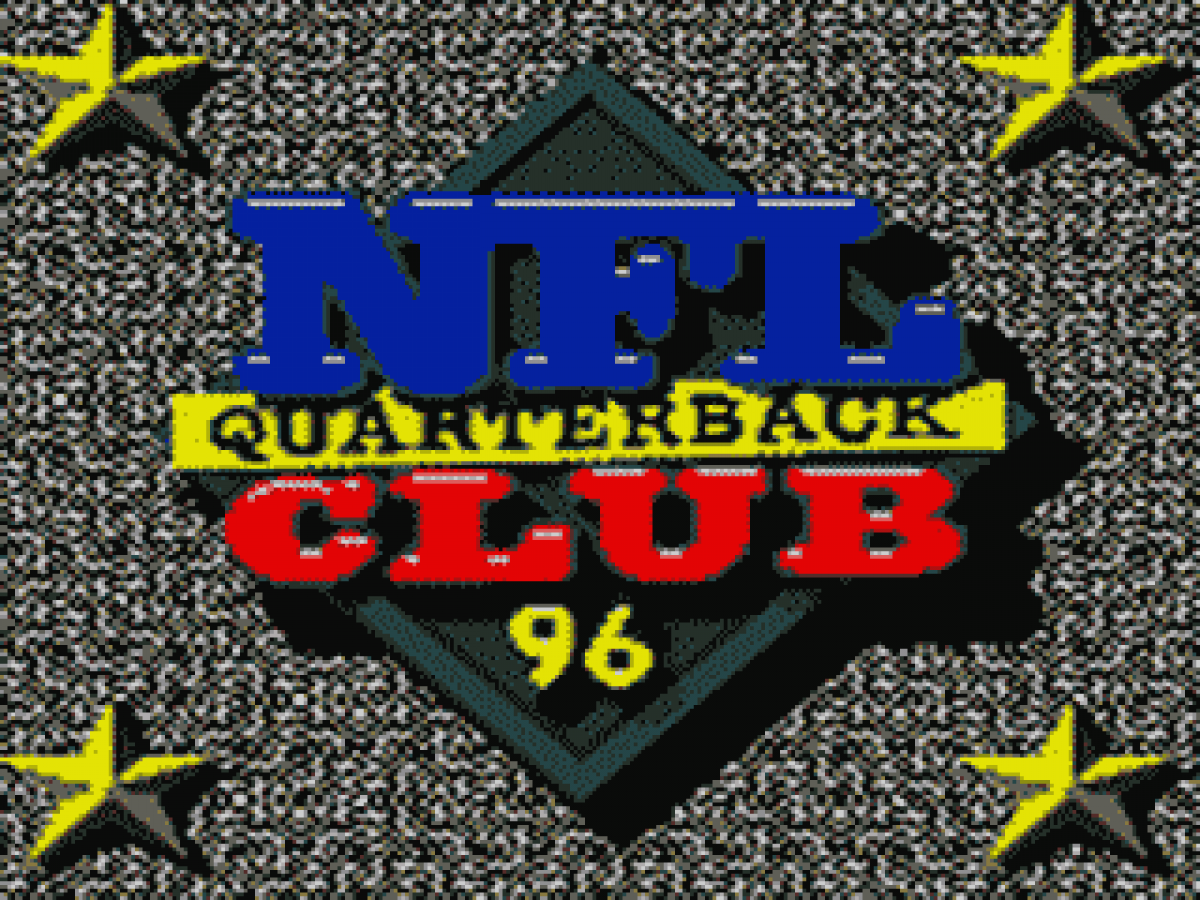 NFL Quarterback Club 96 title screen for Sega Game Gear football video game.
