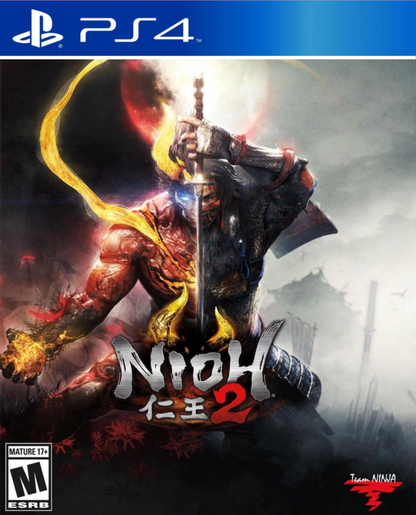 Nioh 2 – PlayStation 4 (PS4) action role-playing game cover art, dark samurai fantasy setting
