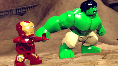 LEGO Marvel Super Heroes Universe in Peril gameplay for Nintendo 3DS video game, action adventure, superhero gameplay, LEGO-style combat, handheld console title