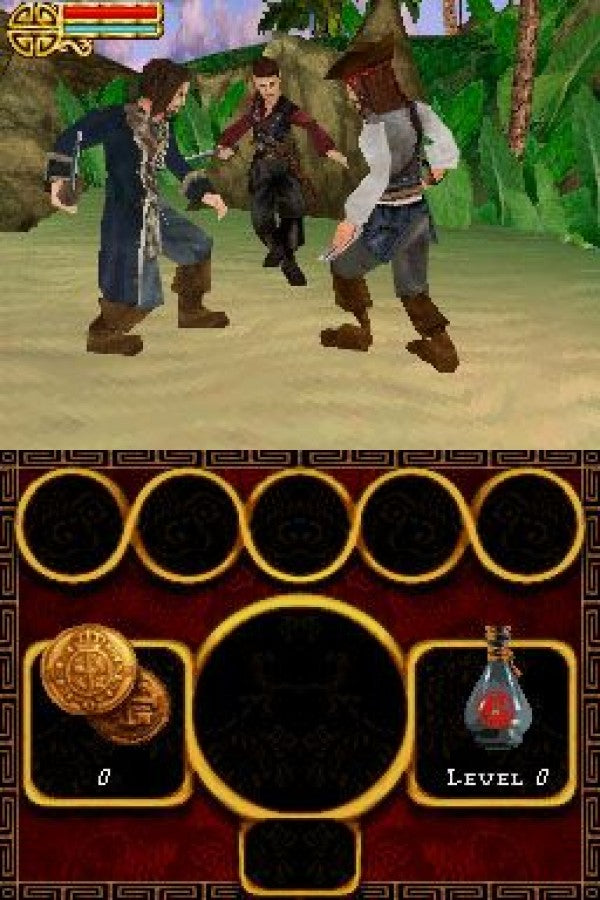 Pirates of the Caribbean: At World's End gameplay for Nintendo DS (DS) action adventure video game