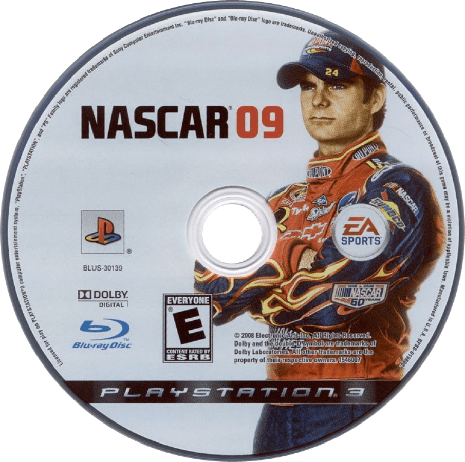 NASCAR 09 disc for PlayStation 3 (PS3) video game
