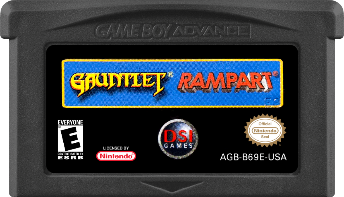 Gauntlet / Rampart game cartridge for Game Boy Advance (GBA) video game