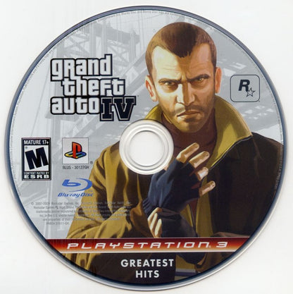Grand Theft Auto IV Greatest Hits PS3 open-world action crime adventure game for PlayStation 3 disc