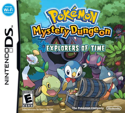 Pokémon Mystery Dungeon: Explorers of Time cover art for Nintendo DS (DS) dungeon-crawling RPG adventure video game