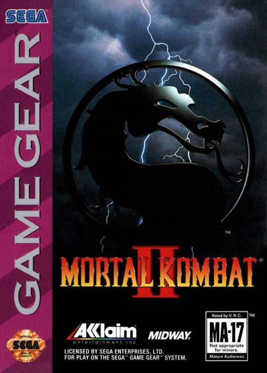 Mortal Kombat II cover art for Sega Game Gear GG video game