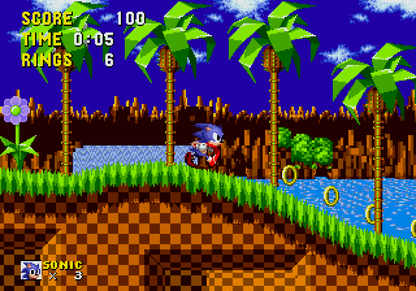 Sonic the Hedgehog Not for Resale Sega Genesis classic platformer with fast-paced gameplay and iconic blue hedgehog character gameplay