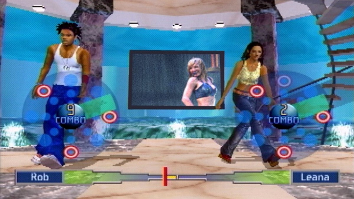 Britney’s Dance Beat for PlayStation 2 with rhythm-based pop music dance theme gameplay