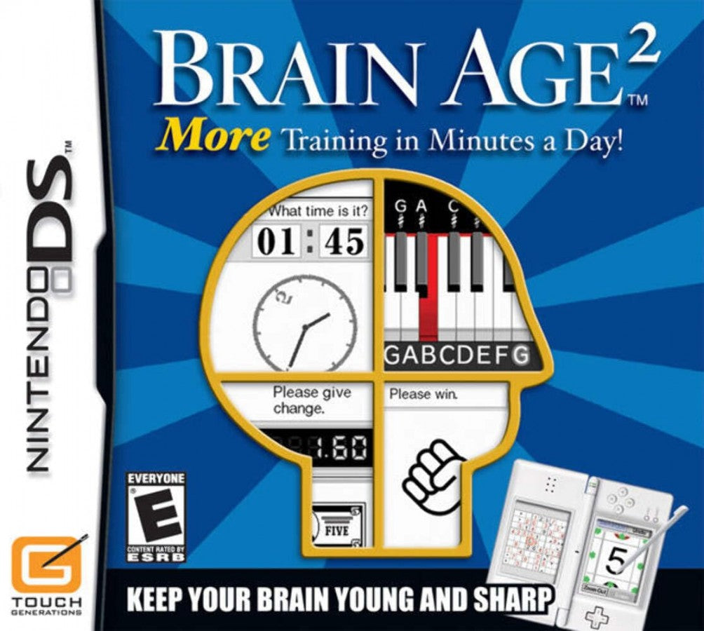Brain Age 2 cover art for Nintendo DS (DS) educational puzzle training video game