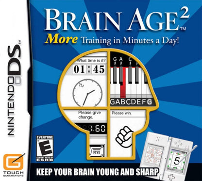 Brain Age 2 cover art for Nintendo DS (DS) educational puzzle training video game