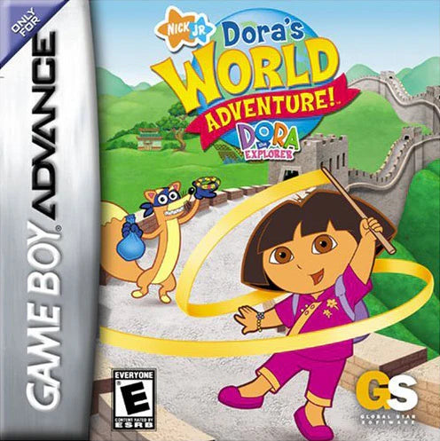Dora The Explorer: Dora's World Adventure cover art for Game Boy Advance (GBA) video game