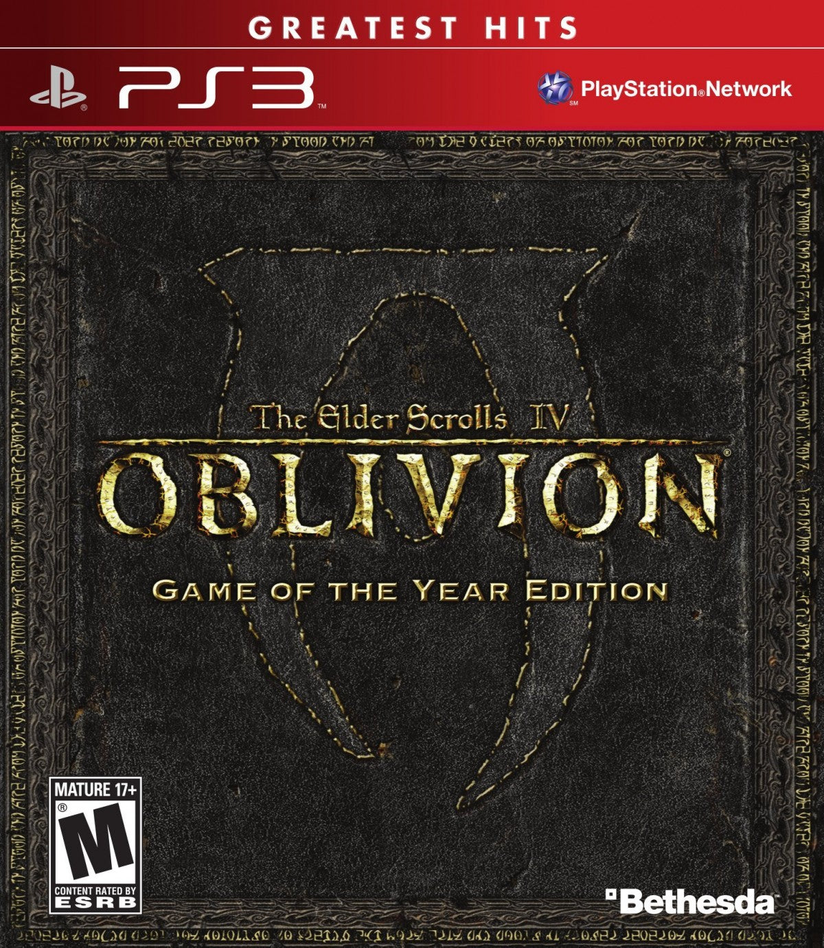 The Elder Scrolls IV: Oblivion Game of the Year Greatest Hits for PlayStation 3 with expanded fantasy RPG content front cover