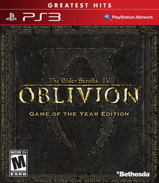 The Elder Scrolls IV: Oblivion Game of the Year Greatest Hits for PlayStation 3 with expanded fantasy RPG content front cover