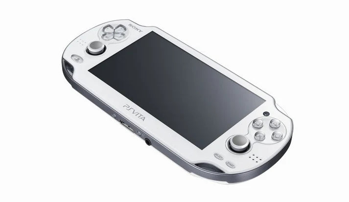 White Sony PlayStation PS Vita 1000 handheld gaming console with OLED screen Portable gaming system for retro gaming PSP fans PlayStation collection video game collectors and vintage gaming enthusiasts