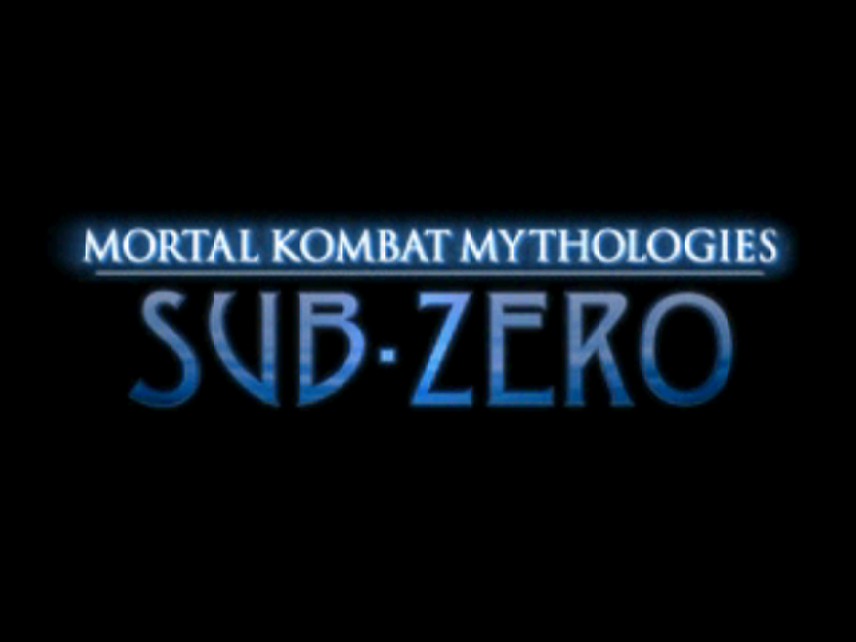 Mortal Kombat Mythologies: Sub-Zero PlayStation 1 PS1 for action adventure retro video game fans featuring martial arts combat side scrolling platforming Mortal Kombat characters ninja abilities challenging enemies dark fantasy environments collectible gaming appeal title screen