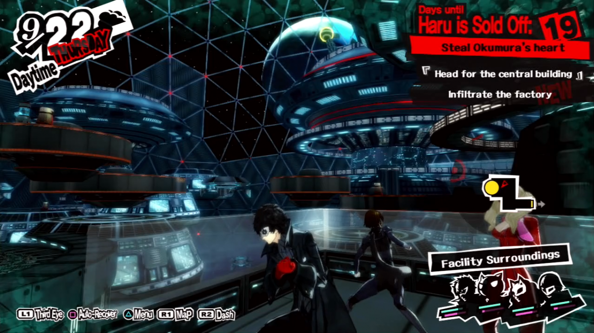 Persona 5 gameplay for PlayStation 3 PS3 video game