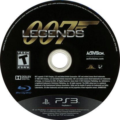 007: Legends for PlayStation 3 (PS3) at Gamers INC, featuring an ambitious first-person shooter that ties together six classic Bond films—including Goldfinger, Moonraker, and Skyfall—into a single overarching narrative where you employ gadgetry, stealth, and elite gunplay to relive the most iconic moments of James Bond’s legendary career disc