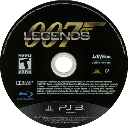 007: Legends for PlayStation 3 (PS3) at Gamers INC, featuring an ambitious first-person shooter that ties together six classic Bond films—including Goldfinger, Moonraker, and Skyfall—into a single overarching narrative where you employ gadgetry, stealth, and elite gunplay to relive the most iconic moments of James Bond’s legendary career disc