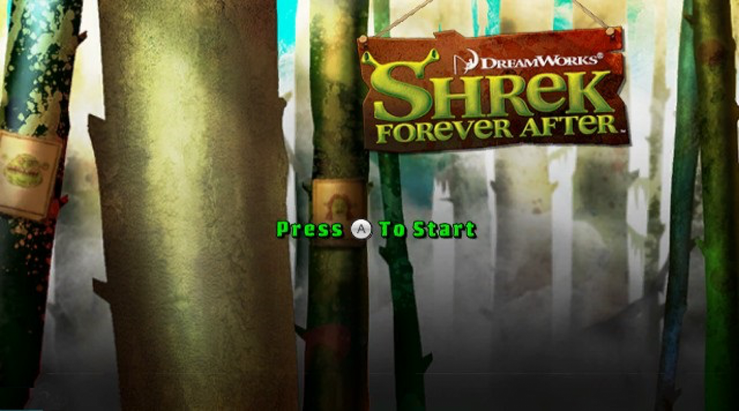 Shrek: Forever After: The Final Chapter – Nintendo Wii (Wii) action-adventure platformer family video game start screen