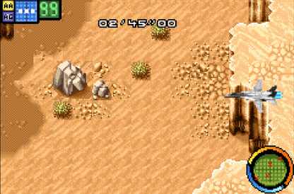 Top Gun Combat Zone Game Boy Advance GBA air combat flight simulation video game based on the film franchise gameplay screenshot