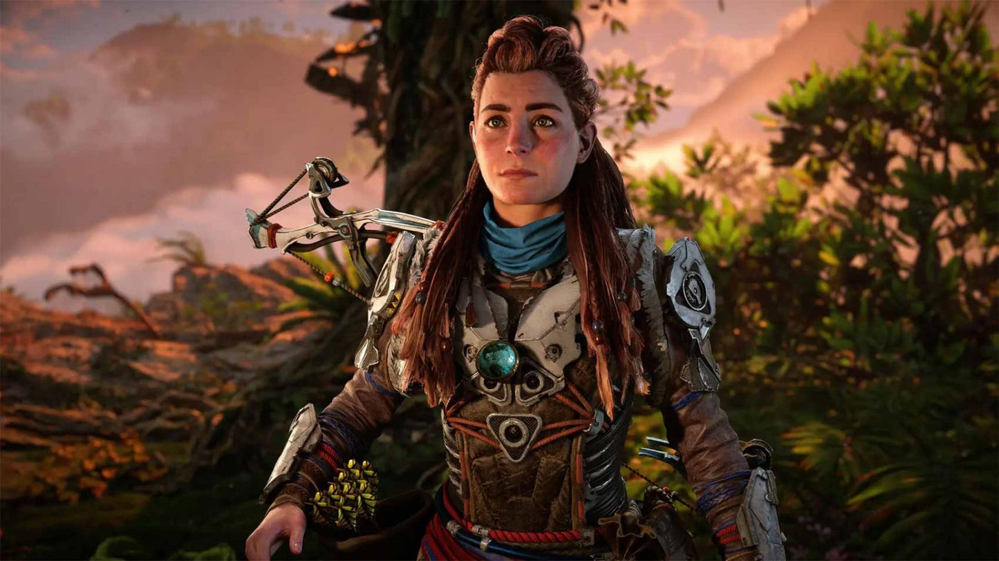 Horizon Forbidden West Launch Edition for PS4 featuring special edition packaging and post apocalyptic adventure artwork gameplay