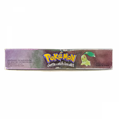 Pokémon Crystal CIB Game Boy Color GBC for role playing video game fans featuring Pokémon catching and training Johto region exploration turn based battles Gym Leaders Elite Four animated Pokémon battles Suicune encounters Battle Tower trading and classic Game Boy Color gameplay collectible retro gaming appeal top of box