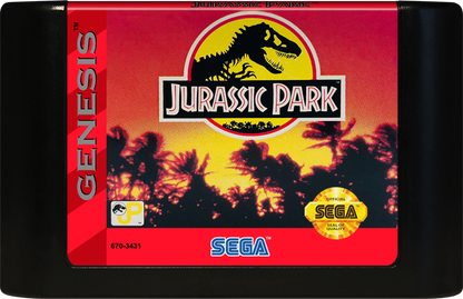 Jurassic Park cartridge for Sega Genesis (GEN) video game