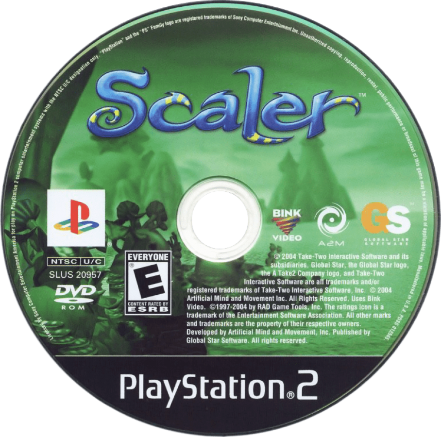 Scaler PlayStation 2 PS2 for action platforming video game fans featuring colorful 3D platforming gameplay shape shifting lizard hero fast paced combat puzzle solving vibrant fantasy worlds collectible upgrades challenging levels family friendly adventure collectible gaming appeal disc