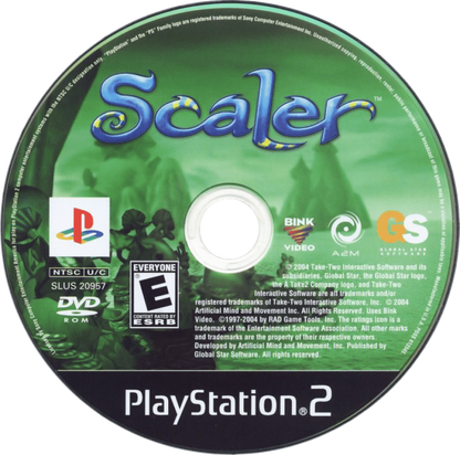 Scaler PlayStation 2 PS2 for action platforming video game fans featuring colorful 3D platforming gameplay shape shifting lizard hero fast paced combat puzzle solving vibrant fantasy worlds collectible upgrades challenging levels family friendly adventure collectible gaming appeal disc