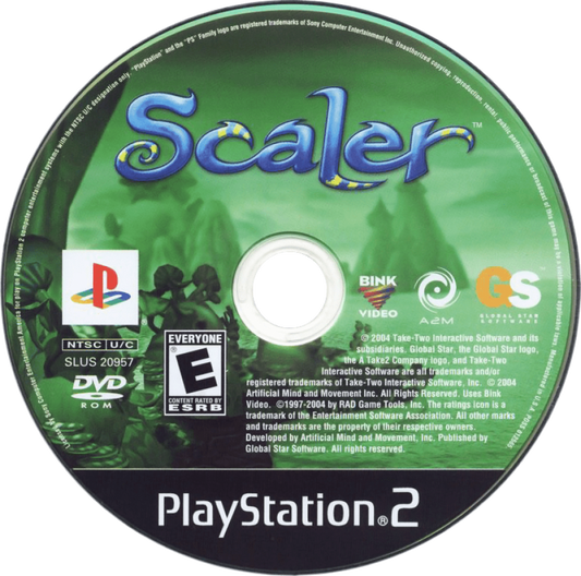Scaler PlayStation 2 PS2 for action platforming video game fans featuring colorful 3D platforming gameplay shape shifting lizard hero fast paced combat puzzle solving vibrant fantasy worlds collectible upgrades challenging levels family friendly adventure collectible gaming appeal disc