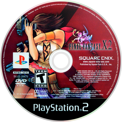 Final Fantasy X-2 disc for PlayStation 2 (PS2) fantasy role-playing adventure video game