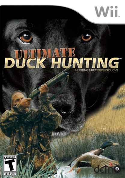 Ultimate Duck Hunting retro Nintendo Wii video game featuring hunting simulation gameplay, shooting challenges, outdoor sports action and classic Wii entertainment - cover art
