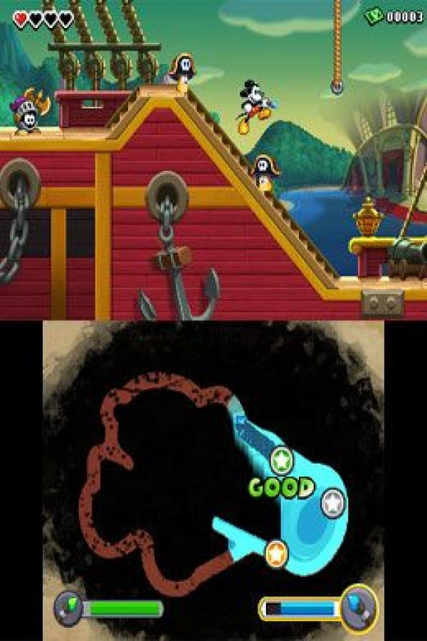 Disney Epic Mickey: Power of Illusion gameplay for Nintendo 3DS (3DS) platformer video game